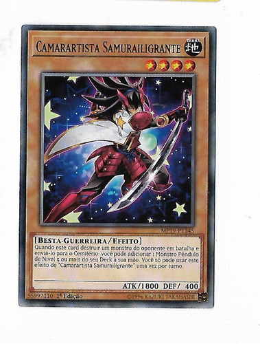 Yu-gi-oh Camarartista Samurailigrante - Comum Frete Incluso