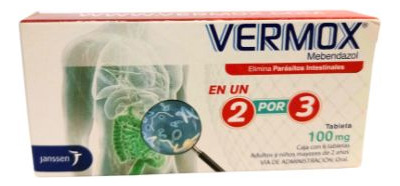 Vermox 100 Mg Caja Con 6 Tabletas