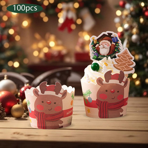 2 X 100x Tazas De Papel Para Hornear Muffins, Alce