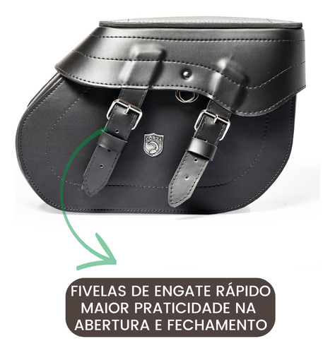 Bolsa Custom Alforge Lateral 30l + Afastador Moto Meteor 350
