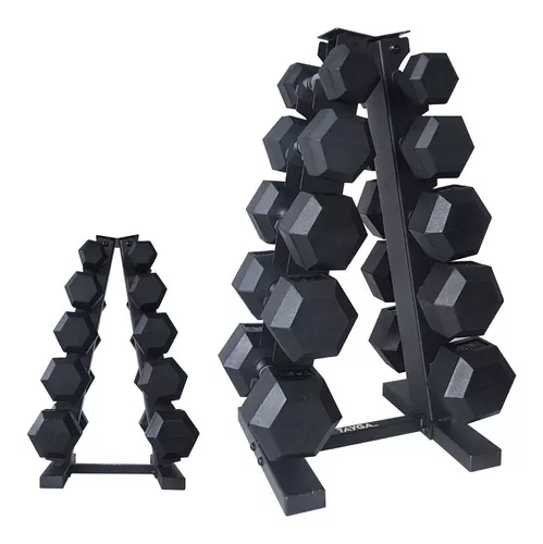 Set de Mancuernas Hexagonales + Rack PROFIT 8000PR mejor precio online