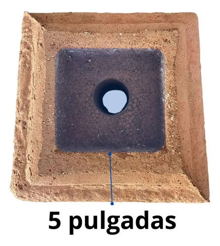 Base Para Pilar Madera Cobertizo Anclaje De Cemento 5x5 PuLG