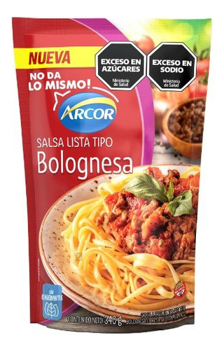 Salsa Bolognesa Arcor Sin Tacc  340 g - Arcor Oficial