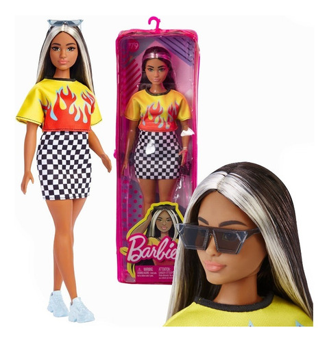 Muñeca Barbie Fashionista Morena #179     