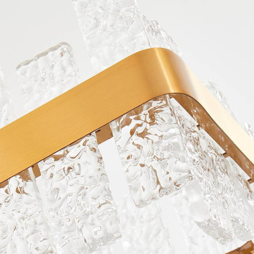 Lustre Pendente Dourado Retangular Esplendor
