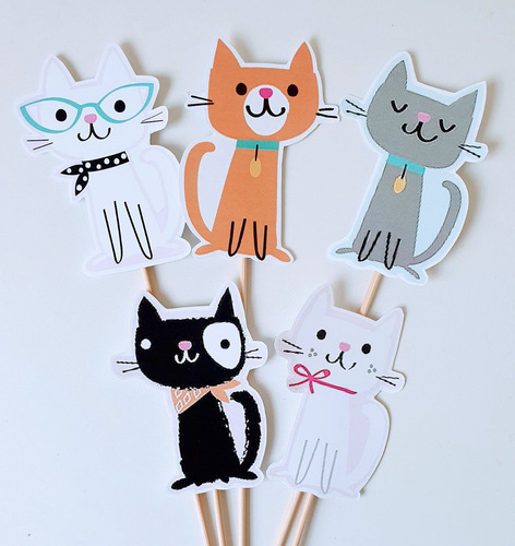 Gatitos Adorno Para Torta - Cake Topper