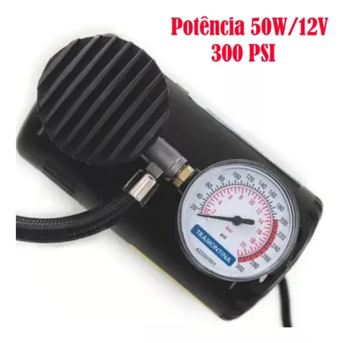 Mini Compressor De Ar Portatil 12v Tramontina 300psi