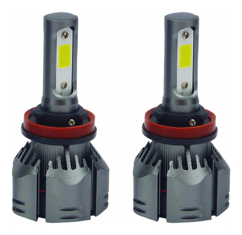 Kit 2 Ampolletas Led H-11, 12.000lm, 12-24v, Con Ventilador