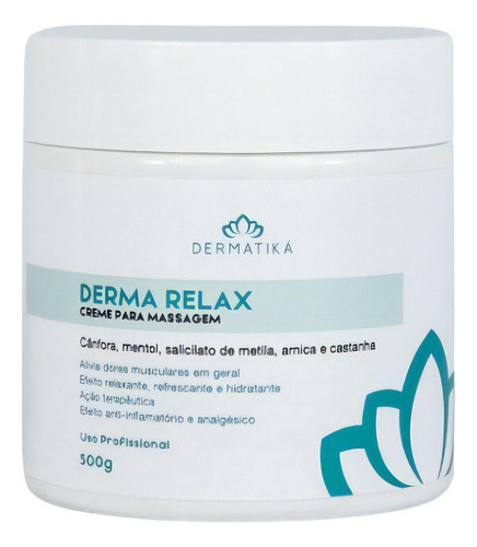  Creme Para Massagem Relaxante E Terapêutico Derma Relax 500g