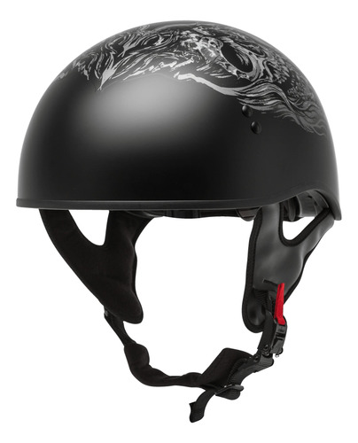 Gmax Hh-65 Naked Motorcycle Street Half Casco (ghost/rip Mat