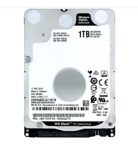 Disco Duro Western Digital Black 1tb 2.5  7mm Sata Iii 7200  (Reacondicionado)