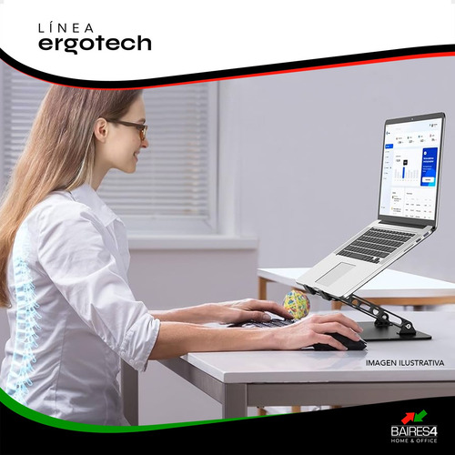 Base Soporte Notebook Computadora Elevador Regulable Baires4