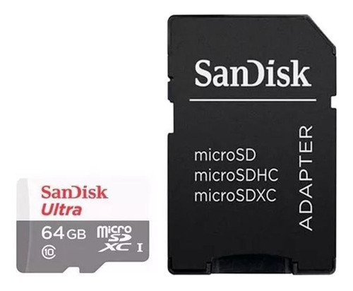 Cartão De Memória 64gb Sandisk Full Hd Ultra Classe 10