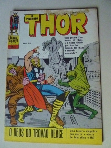 Hq Álbum Gigante Nº15 Thor Dezembro 1968 Ebal Muito Bom!.