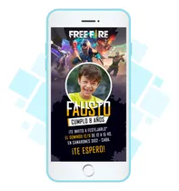Comprar Invitación Virtual Digital Imagen - Free Fire (con Foto)
