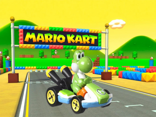 Carrito Mario Kart Hot Wheels 1:64, Mattel Gbg25 Color Yoshi Standard Kart