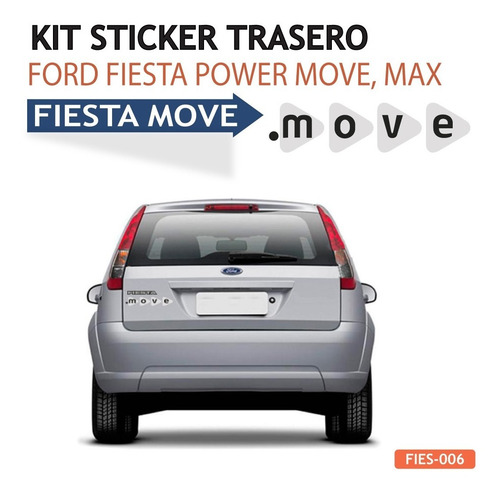 Calcomania Sticker Ford Fiesta Power Move Max Anil-005 R 5