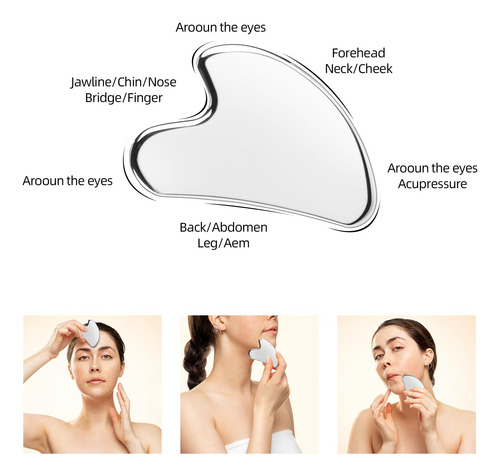 Herramientas Faciales Gua Sha Btyms En Forma De Corazón De A