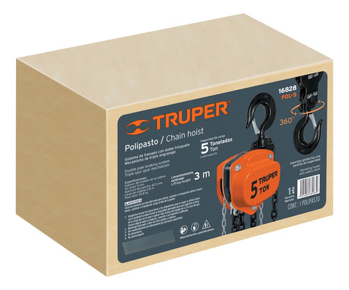 Polipasto 5 Toneladas Truper 16828