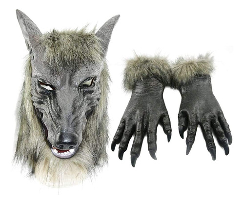 Odowalker Disfraz De Hombre Lobo, Guantes De Garras De Lobo