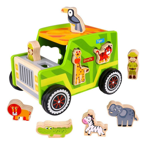 Jipe Safari De Madeira Animais Tooky Toy