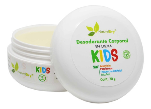 1 Desodorante Natural En Crema - Kids - Mandarina Naturaldry