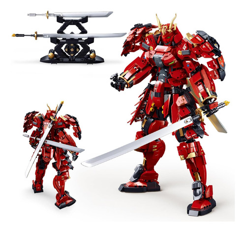 Samurai Mech Building Block Sets, Compatible Con Lego Mech,