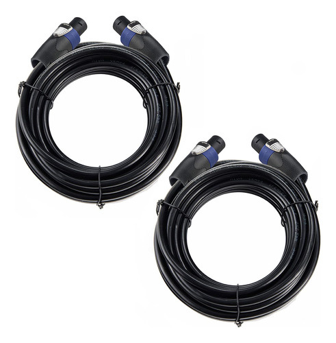 2 Cables Speakon Speakon Profesionales De 30 Pies Y Cal...