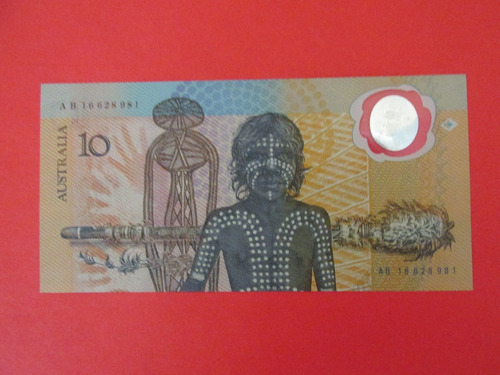 Billete Australia 10 Dolares Polimero Muy Escaso Unc 