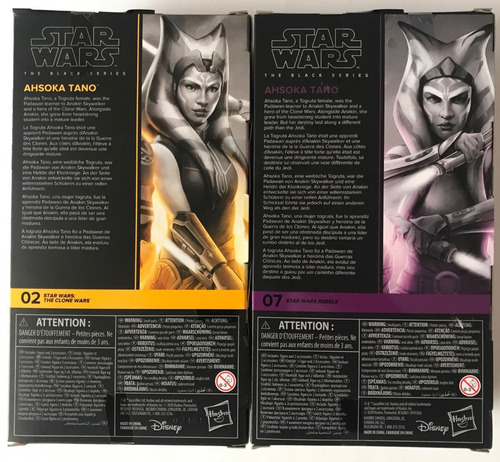 Lote De 2 Figuras Ahsoka Tano Black Series Rebels Clone Wars (Usado)