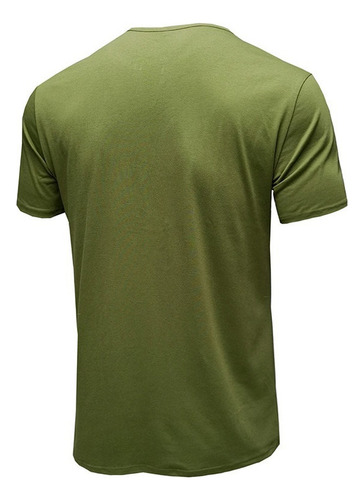 Camiseta Casual Lisa De Manga Corta Completa De Algodón