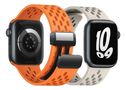 4 Pulseira Silicone Para Apple Watch Series 9 8 7 6 Ultra Se