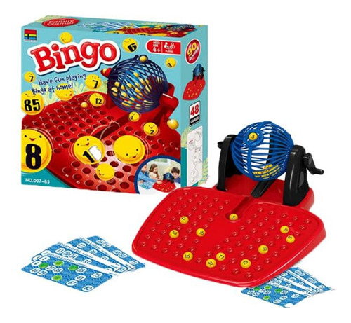 Juego De Mesa Bingo Familiar Con 48 Cartones Y 90 Números