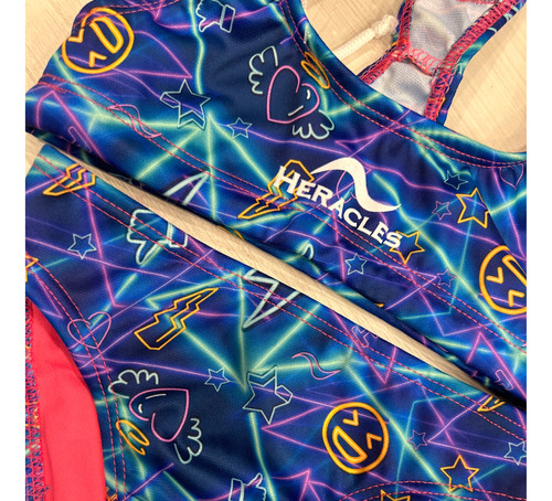 Bikini Heracles Natacion Nena Art 2144 Top Y Bombacha