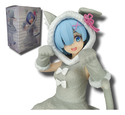 Rem Cosplay Neko Puck Figura Re Zero