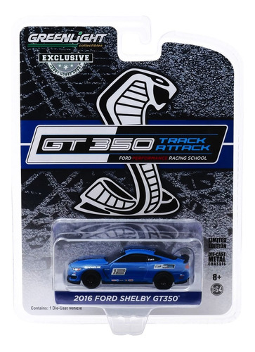 Ford Shelby Gt350 2016 Mustang Track Attack- Greenlight 1/64