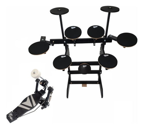 Bateria Praticável Vamper 9 Pads + Pedal