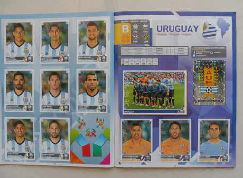Álbum Figurinhas Copa América 2015 E Box Caixa Premium - Panini Completo Colado Capa Mole (Usado)