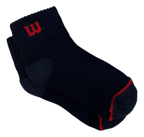 Calcetas De Niños Wilson 6 Pares Blanco Gris Y Negro Liso 17.5-21.5cm