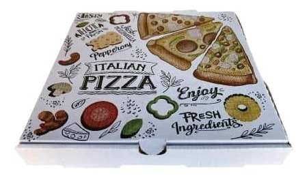 Cajas Para Pizza Estampada 25*25cms Por Bulto 