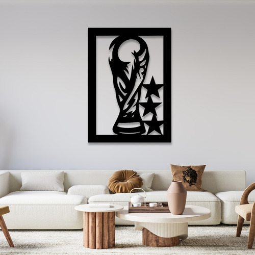 Cuadro Copa Del Mundo Argentina Campeon Decorativo 44x60 Cm