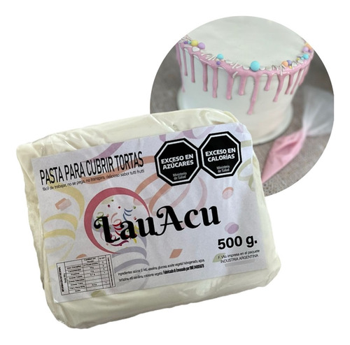 Pasta Para Cubrir - Fondant X 500gr Blanco / Lauacu