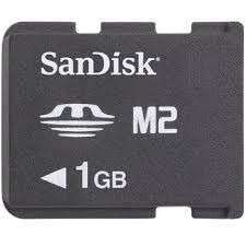Cartão Memory Stick Micro M2 1gb-sandisk M2-sdmsm-2024-s11m