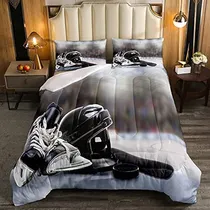 Comprar Juego De Edredón De Hockey Sobre Hielo Para Niños Casco Pati