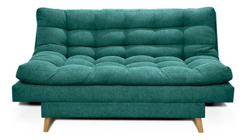 Sofacama Gabana 3 Posiciones Lino Aqua Color Turquesa