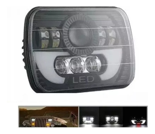 6x7 Faro Led De Proyector 5x7 Hi/lo Sealed Beam Camione Jeep