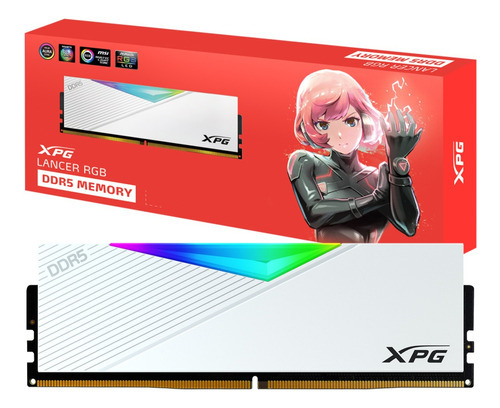 Memoria Xpg Lancer Rgb blanca Ddr5 16 GB Cl32 6400 MHz