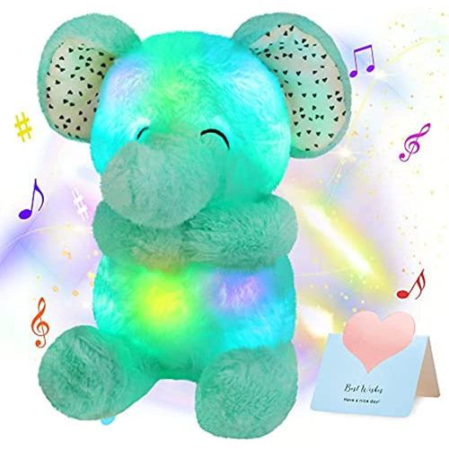 Houwsbaby Led Musical Relleno Elefante Disquete Cantando Luz