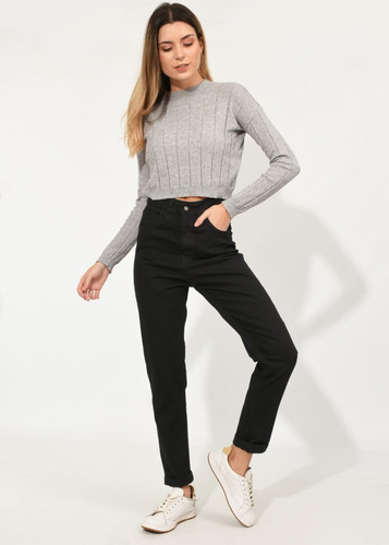Jean Pantalon Mujer Mom Elastizado