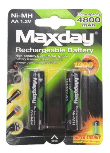 Pilas Recargables Aa Blister 2800 Mah X2 Unidades